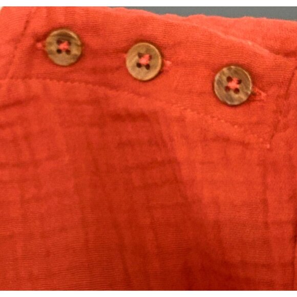 Baby Girls' 2pc Ruffle Sleeve Floral Gauze Shorts Set - Cat & Jack Rust 18M - Picture 5 of 5